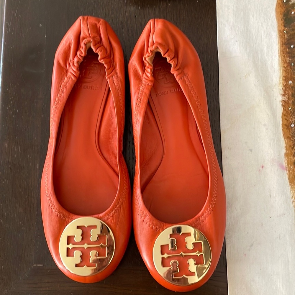๐๐HOST PICK๐๐ Tory Burch Leather Ballet Flats - Picture 1 of 7